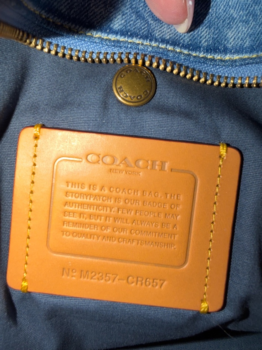 Coach Denim Cargo Tote - Picture 9 of 9